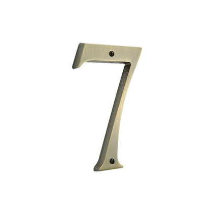 House Numbers - Satin Brass & Black