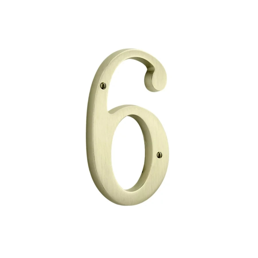 House Numbers - Lifetime Satin Brass
