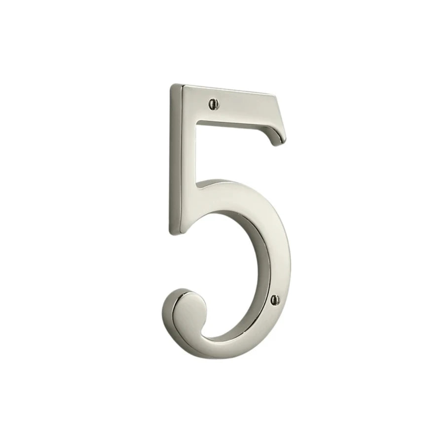 House Numbers - Lifetime Polished Nickel
