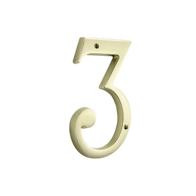 House Numbers - Lifetime Satin Brass