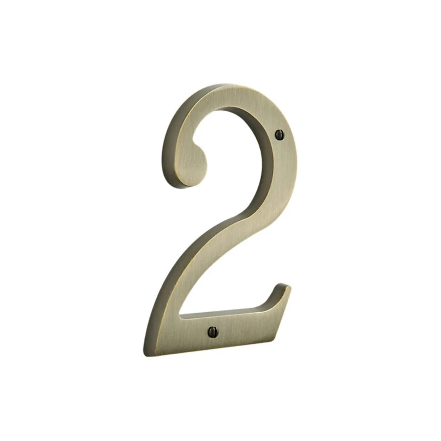 House Numbers - Satin Brass & Black