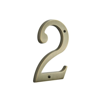 House Numbers - Satin Brass & Black