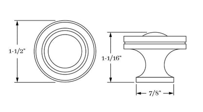 Beveled Knob 1.5"