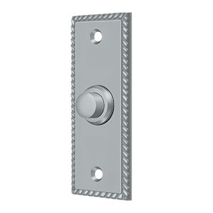Door Bell Button, Rectangular with Rope Pattern