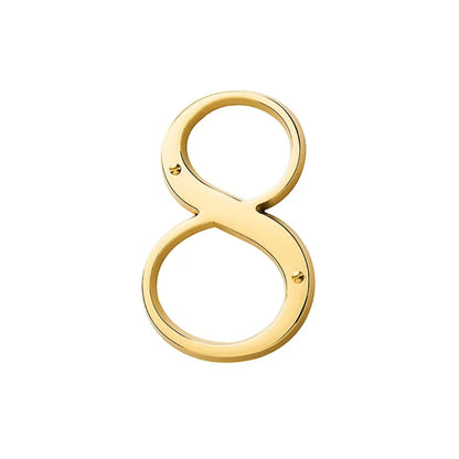 House Numbers - Lifetime Polished Brass