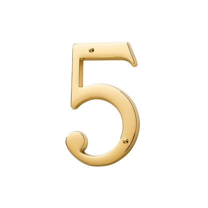 House Numbers - Lifetime Polished Brass
