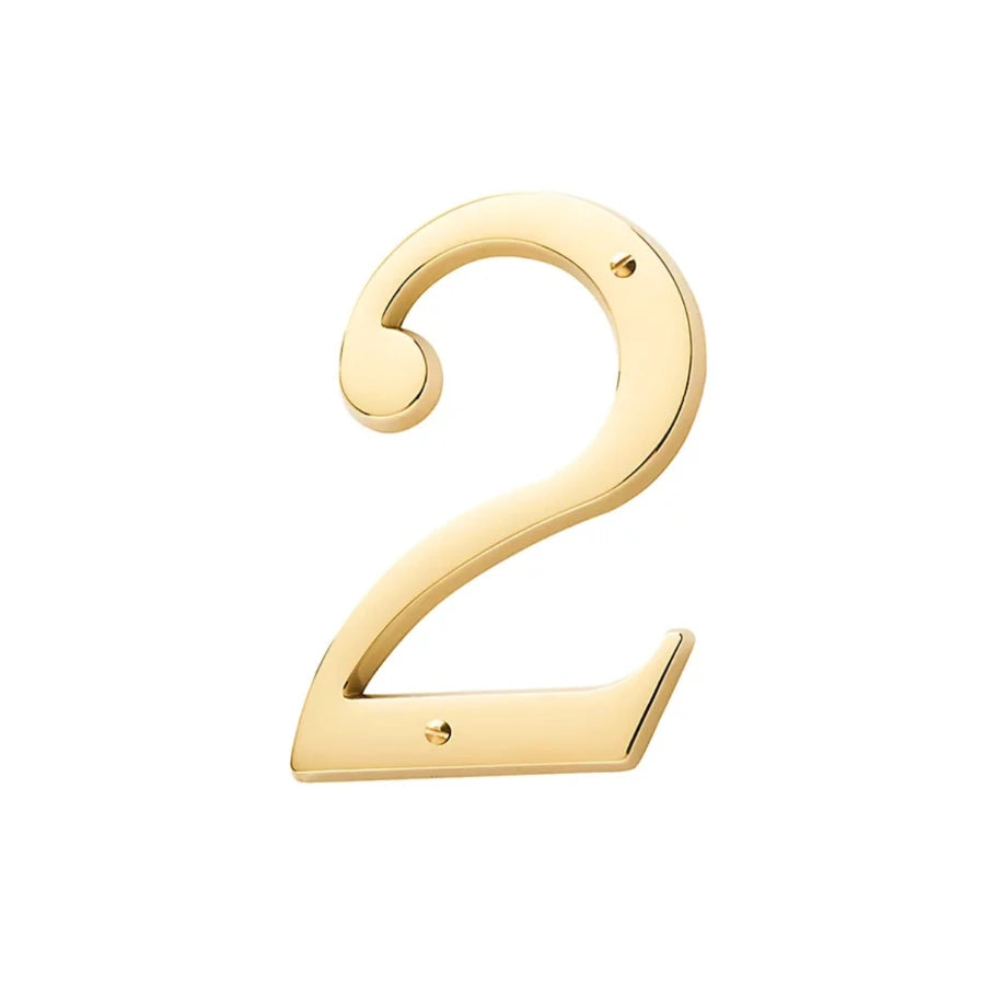 House Numbers - Lifetime Polished Brass