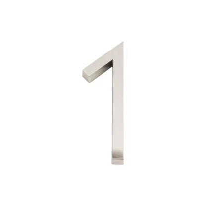 Modern House Numbers - Brushed Nickel