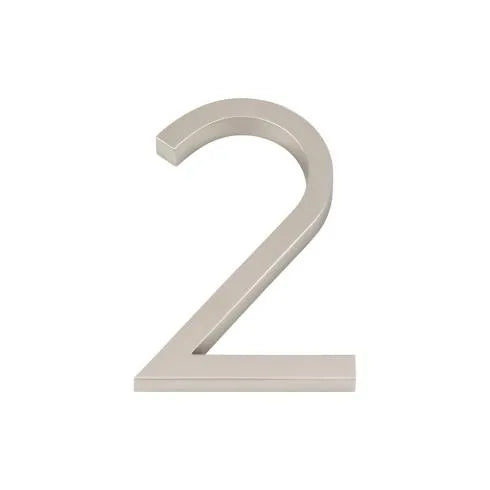 Modern House Numbers - Brushed Nickel