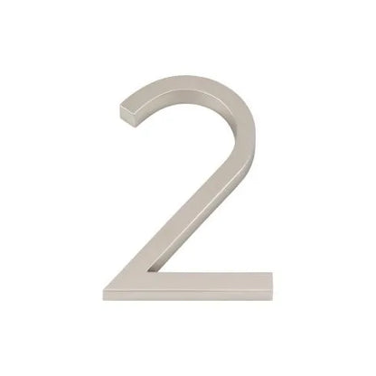 Modern House Numbers - Brushed Nickel