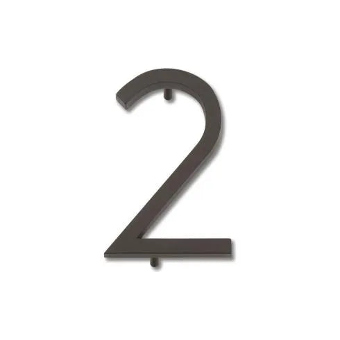 Modern House Numbers - Aged Bronze