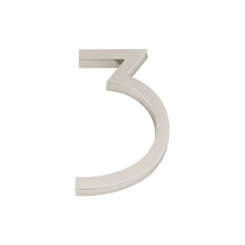 Modern House Numbers - Brushed Nickel