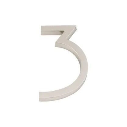 Modern House Numbers - Brushed Nickel