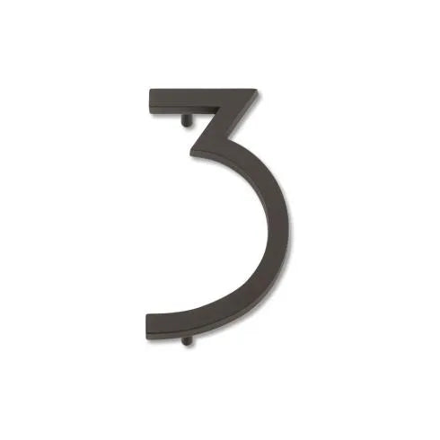 Modern House Numbers - Aged Bronze