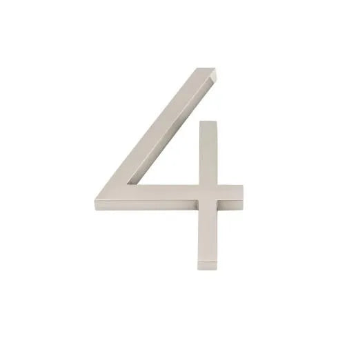 Modern House Numbers - Brushed Nickel