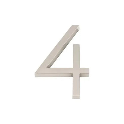 Modern House Numbers - Brushed Nickel