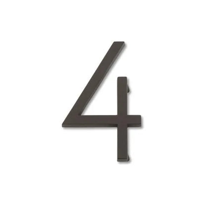 Modern House Numbers - Aged Bronze