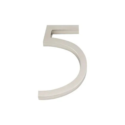 Modern House Numbers - Brushed Nickel