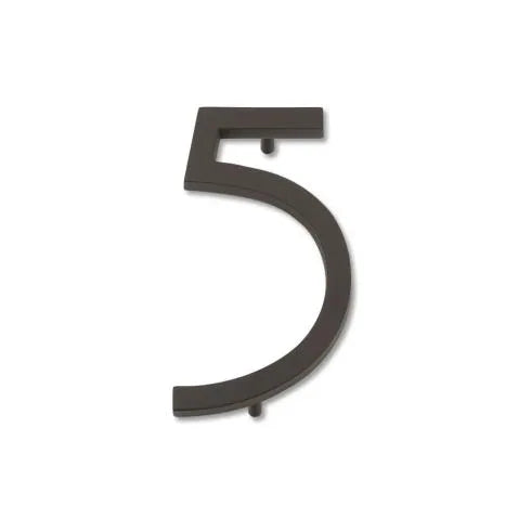 Modern House Numbers - Aged Bronze