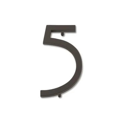 Modern House Numbers - Aged Bronze