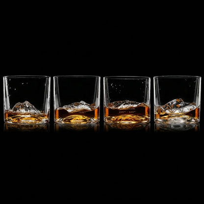 The Crystal Whiskey Peaks Glass Set of 4 (Different Variants Collections)