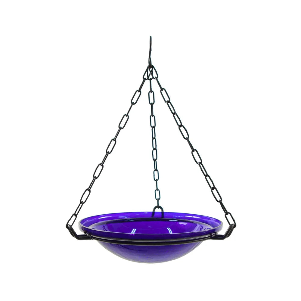 Hanging Bird Bath w/ Glass Bowl