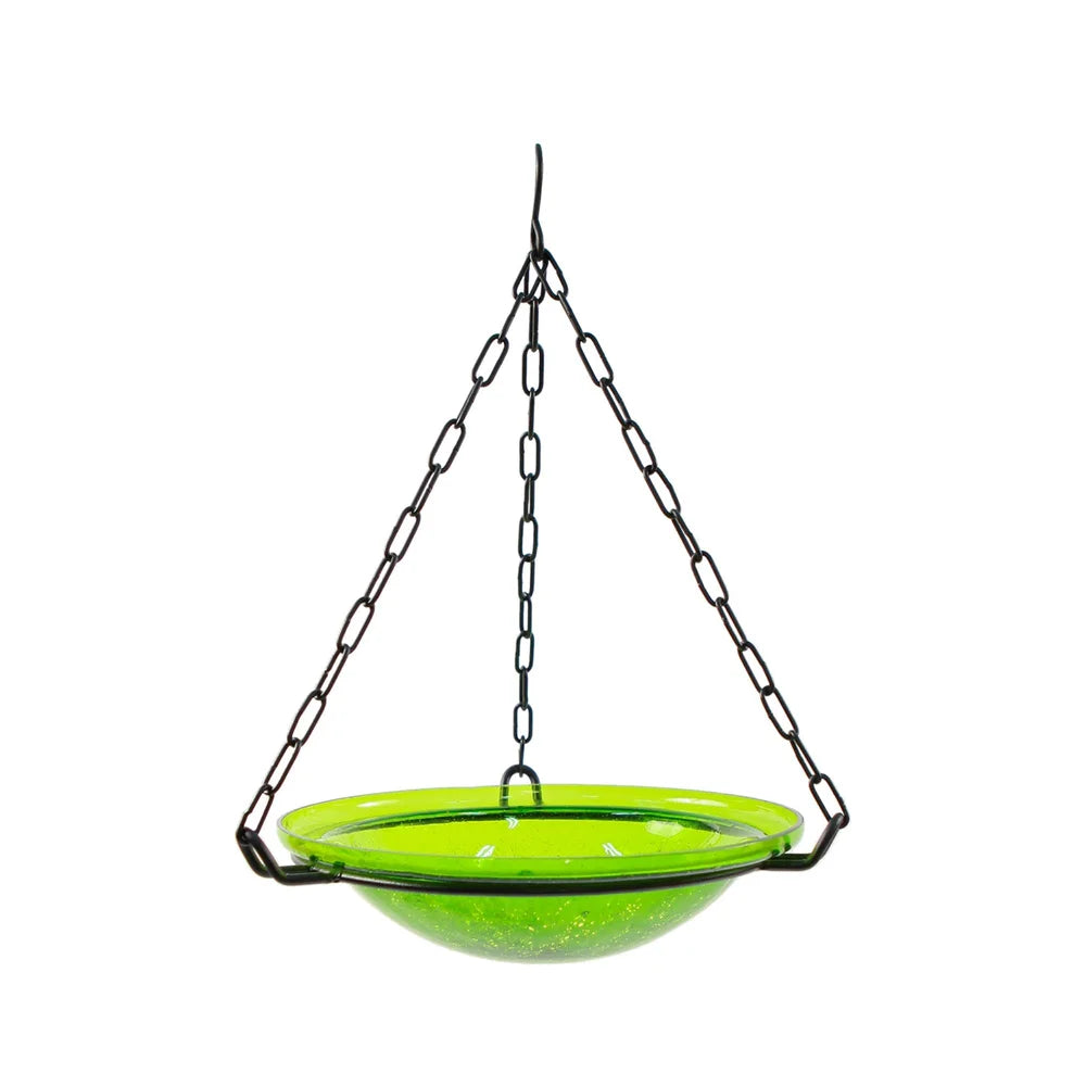 Hanging Bird Bath w/ Glass Bowl