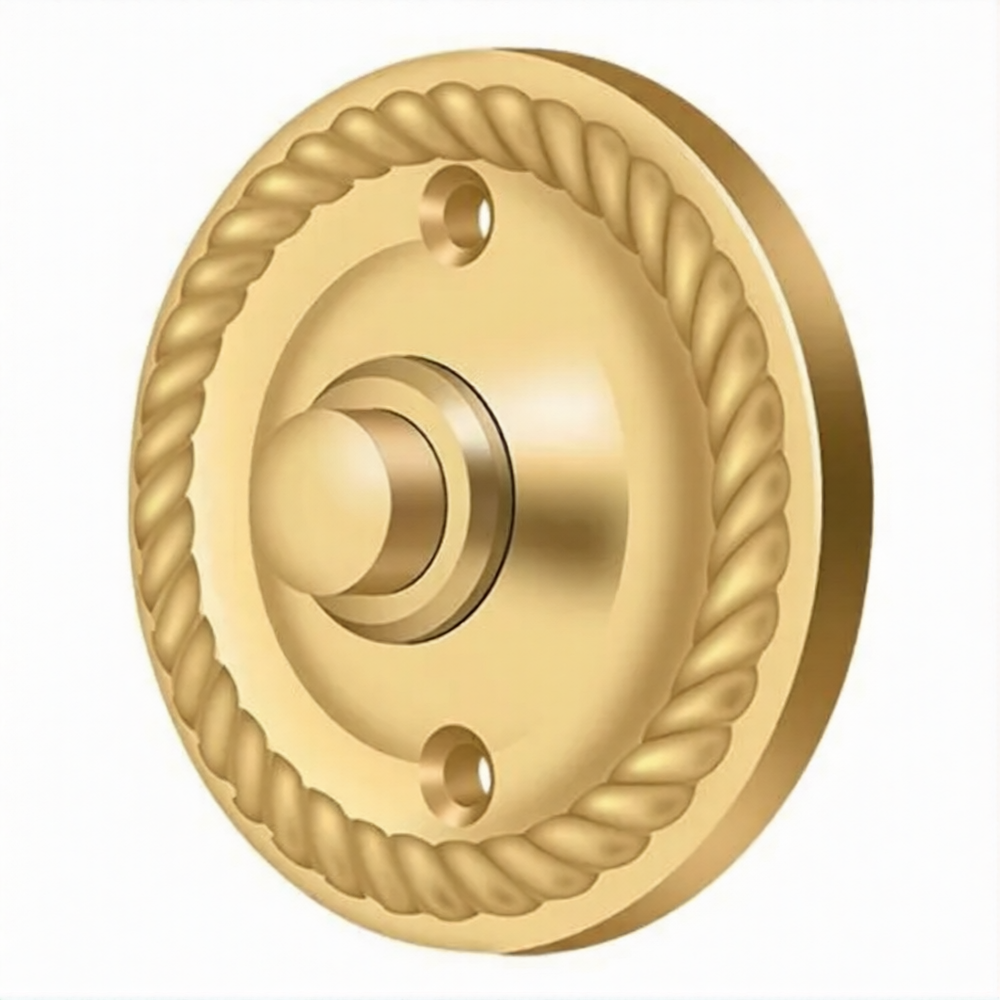 Door Bell Button, Round with Rope