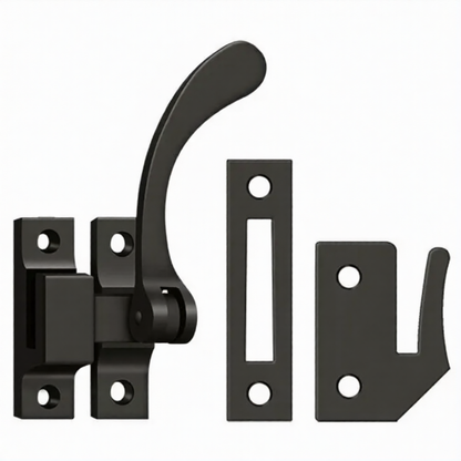 Window Lock, Casement Fastener, Reversible, 4-1/2" (Mulitple Finishes)