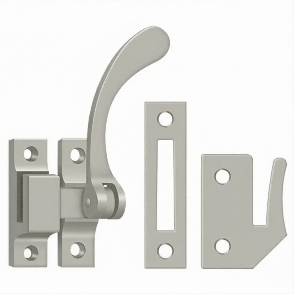 Window Lock, Casement Fastener, Reversible, 4-1/2