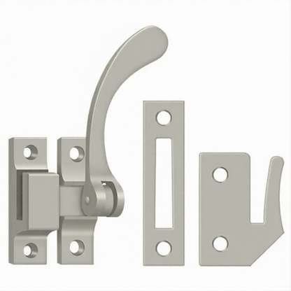Window Lock, Casement Fastener, Reversible, 4-1/2" (Mulitple Finishes)