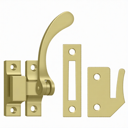 Window Lock, Casement Fastener, Reversible, 4-1/2" (Mulitple Finishes)