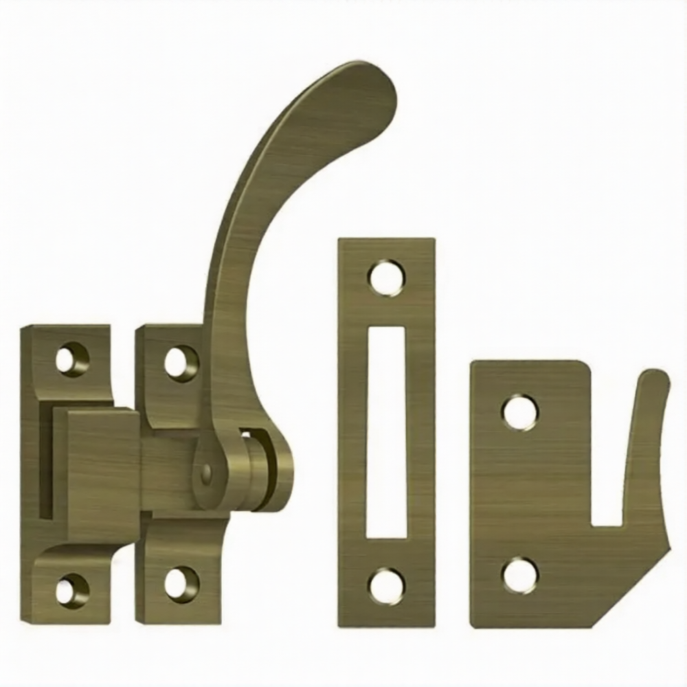 Window Lock, Casement Fastener, Reversible, 4-1/2