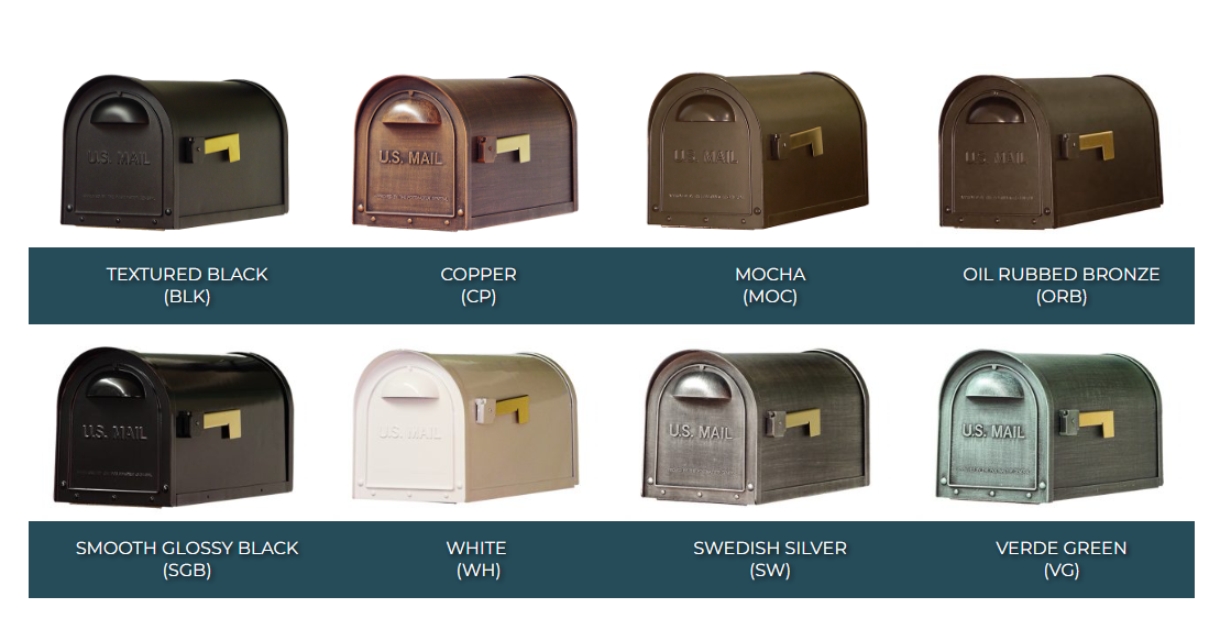 Floral Vertical Residential Mailbox (Multiple Finishes)