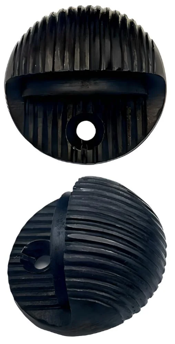 Dome Floor Door Stop with Fluting