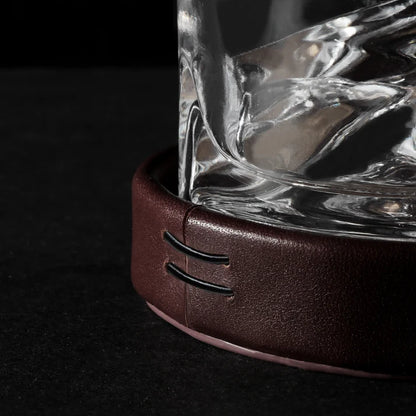 Whiskey Leather Coasters - Set of 4