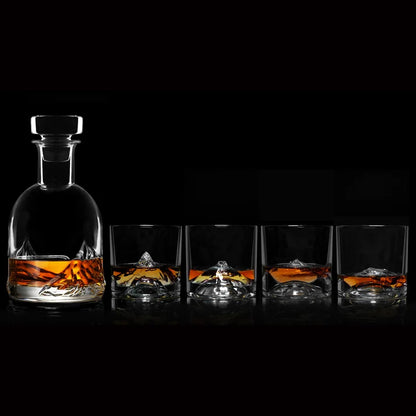 The Peaks Crystal Whiskey Decanter Set