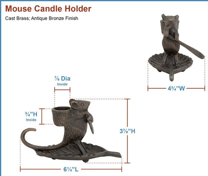 Intrepid Mouse Candle Holder