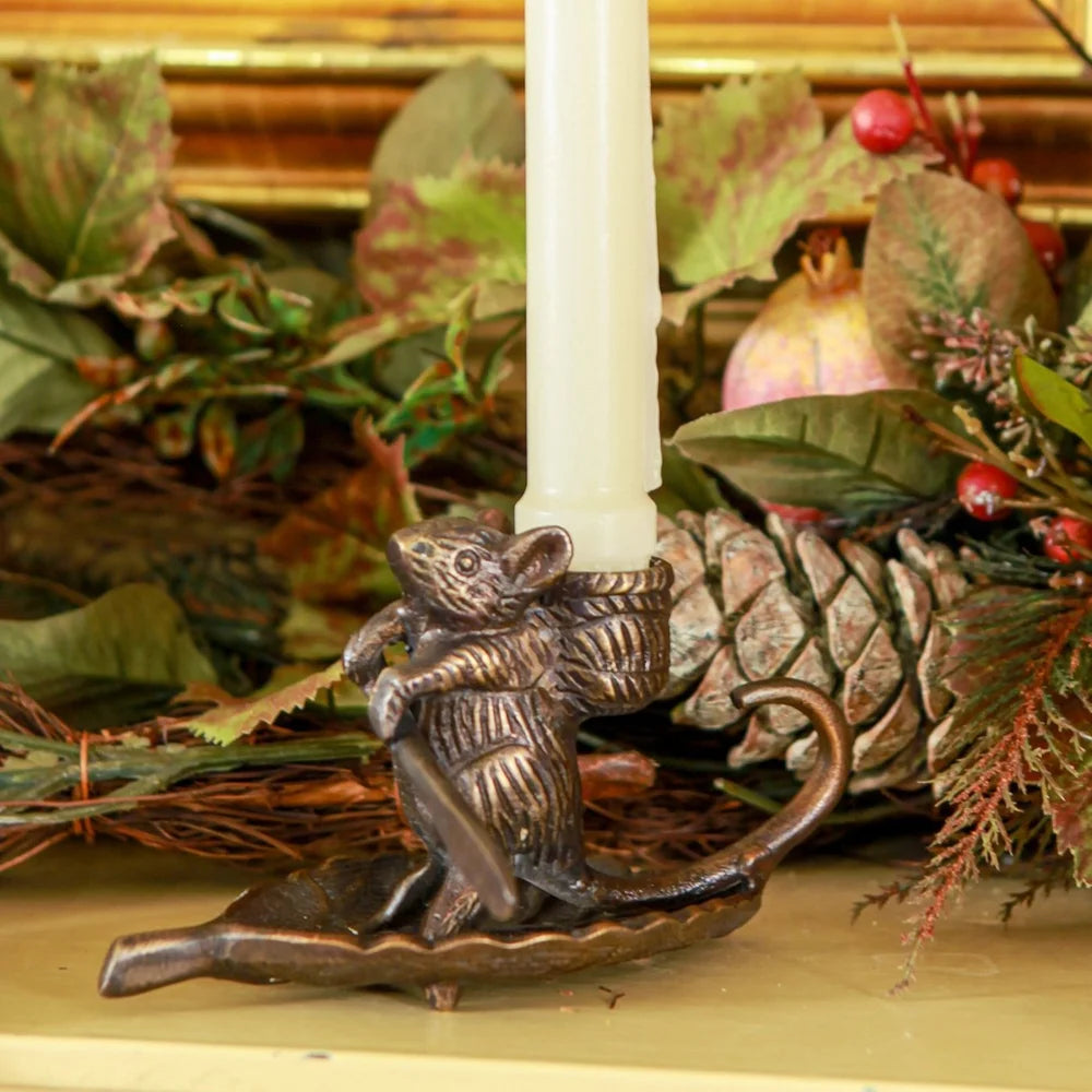 Intrepid Mouse Candle Holder
