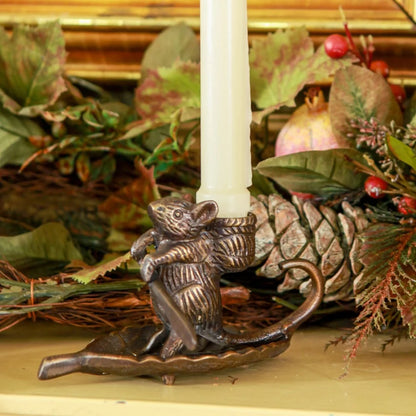 Intrepid Mouse Candle Holder