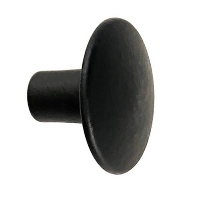 Simple Black Knob 1 3/8" diameter