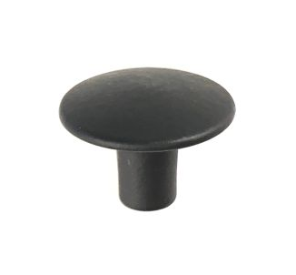 Simple Black Knob 1 3/8" diameter