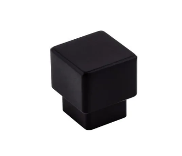 Tapered Square Knob 3/4" Flat Black