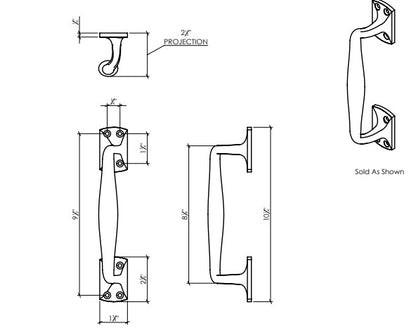 DOOR PULL - SURFACE MOUNT