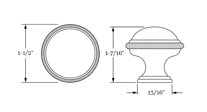 Cross-Hatched Globe Knob