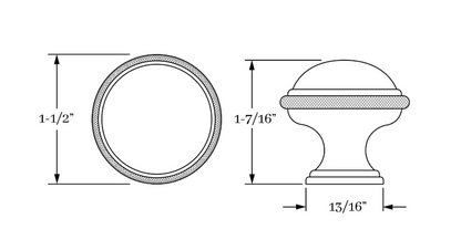Cross-Hatched Globe Knob