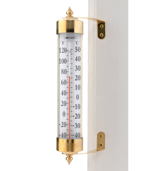 Vermont Grande View 12" Thermometer (Living Finish Brass)