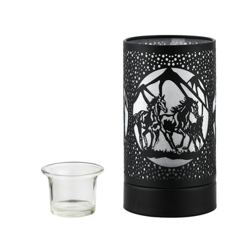 7" touch lamp-Fragrance Wax Melts Warmer -Electric Candle Essential Oil Burner (Black Finish)