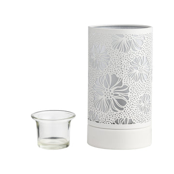 7" touch lamp-Fragrance Wax Melts Warmer -Electric Candle Essential Oil Burner (White finish)