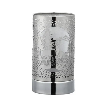 7" touch lamp-Fragrance Wax Melts Warmer -Electric Candle Essential Oil Burner (Silver Finish)